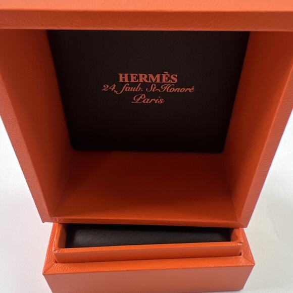 Hermes empty jewelry ring bracelet box display case home decoration 2.5x2.5x2.25 - Picture 5 of 5
